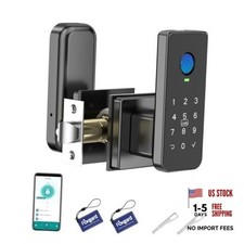 Fingerprint Door Lock 5-in-1 Biometric Smart Lock with Keypad, App Black