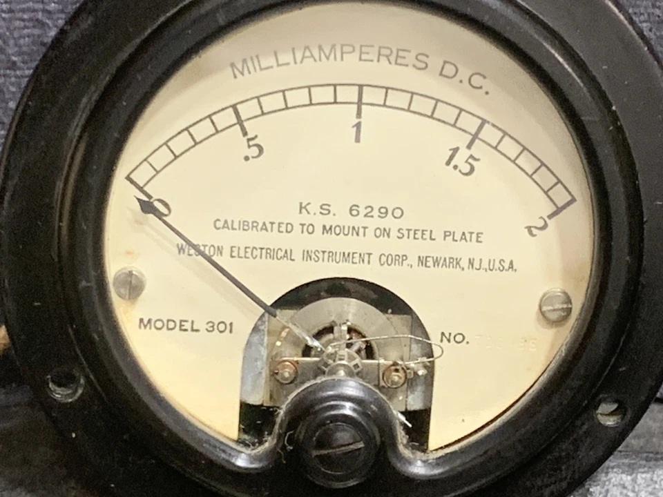 1930 Western Electric 46 tubo amplificador KS-6290 placa medidor de corriente ERPI película Foto 4 de 4