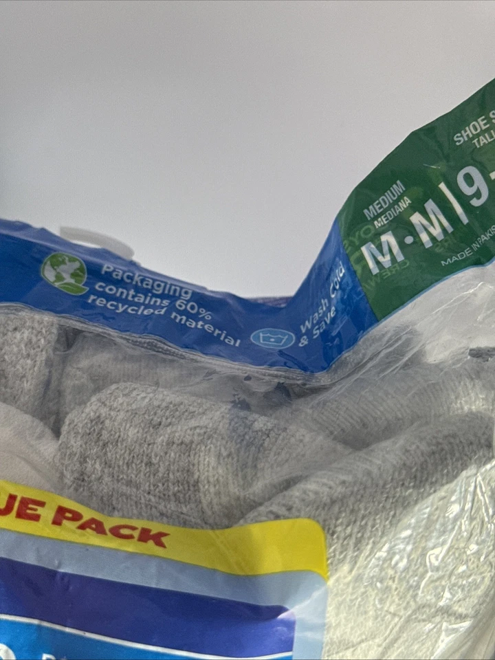 Calcetines acolchados dobles resistentes Hanes para niños (12 pares) NIÑOS 9-2 1/2 blancos Foto 2 de 4