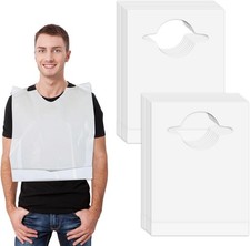 Nonley Disposable Bibs 30 Pack -Disposable Adults Bibs for Elderly Women