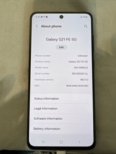 Samsung Galaxy S21 Fe 128GB Black Unlocked Smartphone check esn