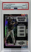 CJ Abrams Rookie PSA 10 - 2022 Panini Chronicles Optic ‘Building Blocks’ -Nats