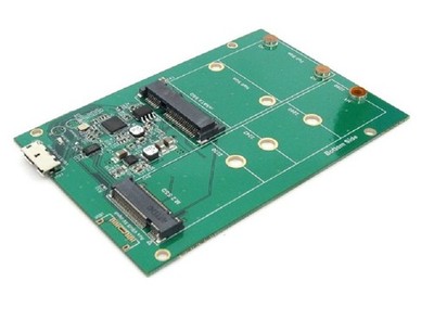 USB 3.1 Micro B Connector to M.2 / mSATA SSD Adapter Board