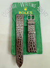 ROLEX 20mm. Brown Crocodile Leather. Band & 𝐑𝐎𝐋𝐄𝐗 Silver Crown Buckle NOS🔥 — photo 1