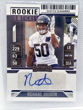 2024 Panini Contenders #255 Richard Jibunor RC Autograph - Seattle Seahawks