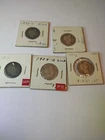Lot of 5 Barber Head Silver Quarter Coin Lot 1893 1898 1903 1908 1915
