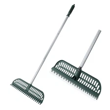 Artificial Turf Rake, 47" to 63" Adjustable Long Handle with 18" Wide Head – ...