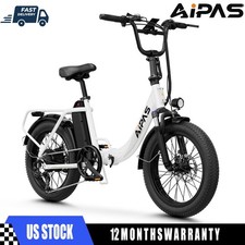 1000W Peak 48V Folding Electric Bike, 20" Fat Tire 62Miles Range Ebike 28MPH