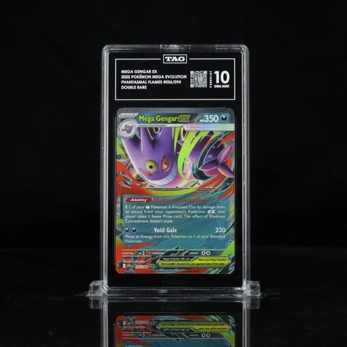 2025 Pokemon ME Phantasmal Flames 056/094 Mega Gengar EX RR TAG 10 (958)