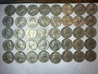 Lot of 40 90% Silver Washington Quarters 1964-D full roll nice silver coins