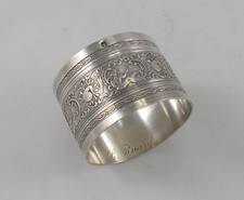 *RAR* Seltener Serviettenring pastorale Motive Historismus Stil aus 950er Silber