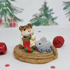 Wee Forest Folk Vintage Miniature Figurine M-093 - First Christmas