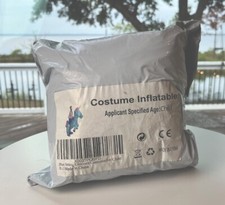 Inflatable Sitting Unicorn Costume. Childs Size, Blue Color.