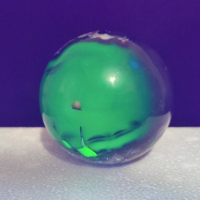 Natural Fluorescent agate Ball Quartz Crystal Polished Sphere 72.9mm