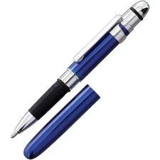 Fisher Space Pen Bullet Space Pen Grip Blue-Lacquer w/ Chrome Writes In Extremes