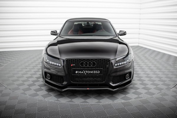 Front Ansatz V3 FüR Audi S5 / A5 S-Line 8T Schwarz Spoilerlippe Spoiler Schwert-image