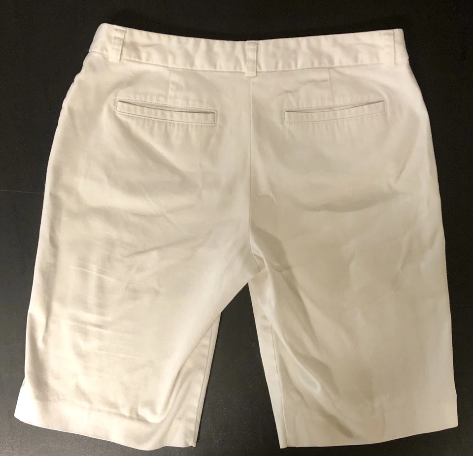 VAN HEUSEN STUDIO STRETCH EXTENSIBLE MUJER BERMUDAS BLANCAS TALLA 2 SEMINUEVAS Foto 2 de 4