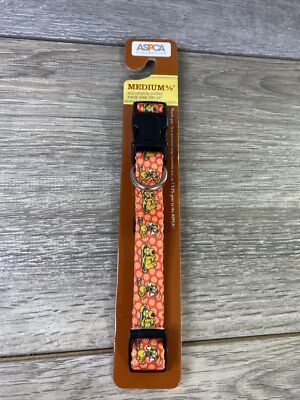 ASPCA Collection Medium 5/8'' Adjustable Dog Collar Neck Size 10''-16'' Cartoon Dog
