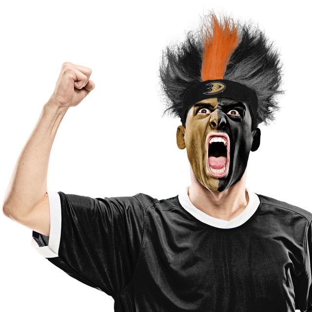 New NHL Anaheim Ducks Fuzz Head Wig, Hockey eBay
