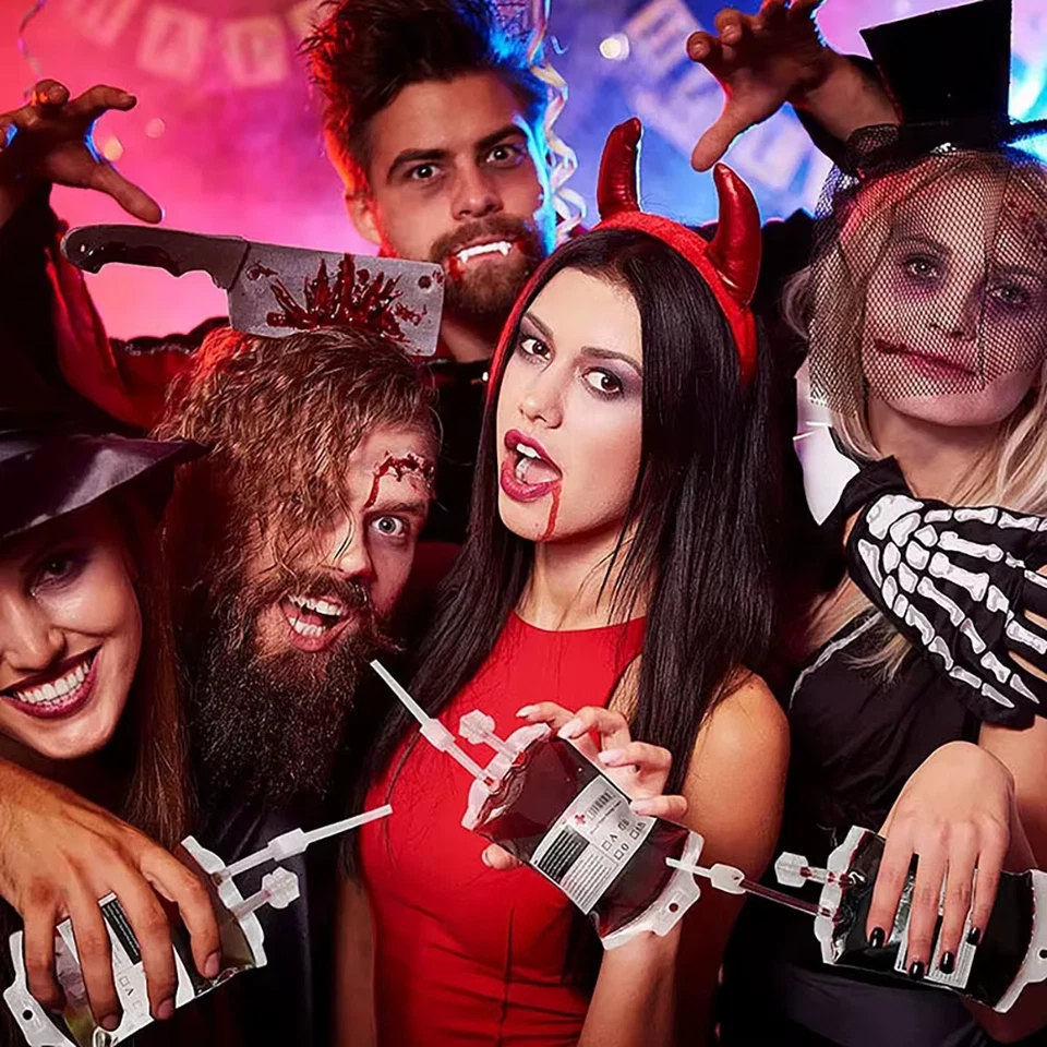 350Ml Halloween Blood Bags for Drinks,Blood Bags of Vampire,Energy Drink Bags,Dr - Image 4 of 4