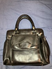 Dolce Vita Jackson Purse Bag Black Handbag Vintage Small Basketweave