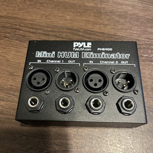 Pyle Hum/Noise Eliminator 2Channel Box with XLR Jacks PHE400