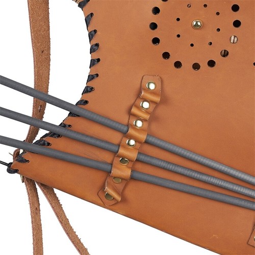 Archery Bow & Arrow Bag Suit Leather Back Quiver Holder Traditional Recurve Bow - Picture 8 of 24