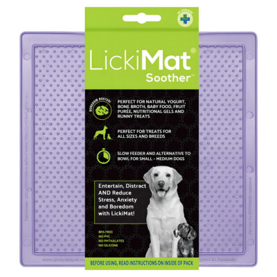 LickiMat Classic Soother Lavender für Hunde - Futtermatte, anti-angst, gesund