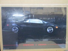 vintage 1986 Lamborghini Countach poster man cave car garage 17794