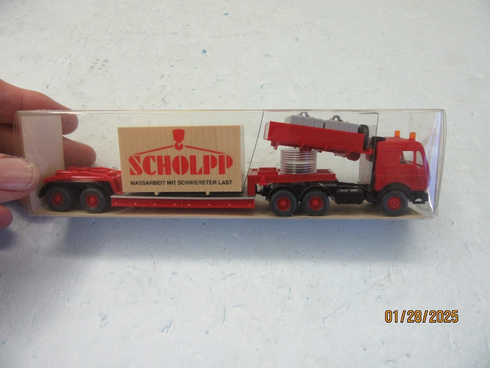 HO - Camión contenedor de servicio pesado Wiking 29504 con suspensión "A.SCHOLPP" - NUEVO EN CAJA Foto 4 de 4