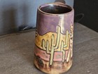 Mara Mexico Folk Art Pottery Coffee Mug Tall Stein Howling Wolf Coyote — photo 5