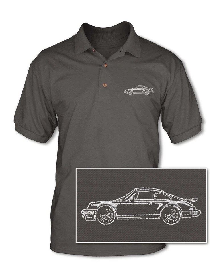 Porsche 911 Turbo - Adult Pique Polo Shirt - Side View - Image 4 of 4