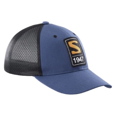 SALOMON UNISEX TRUCKER CURVED CAP 168150 Dark Demin