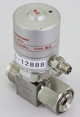 12888 FUJIKIN DIAPHRAGM VALVE, N.C., O.P. 3.5~5KGF/CM²G (0.34~0.49