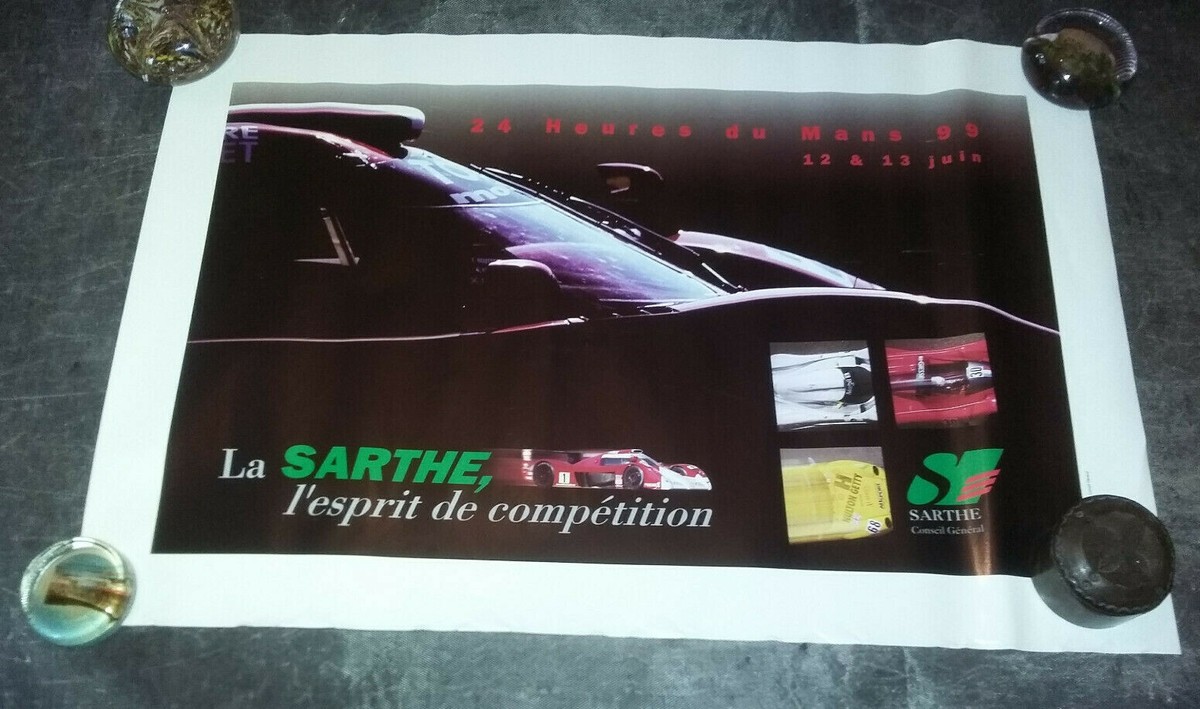 Affiche 24 Heures Du Mans 1999 - Poster 40x60cm - Édition Française - Sport Auto