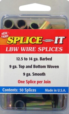 New Farm LBW5 PACK OF (50)  Barbed Wire Fence Splice-IT Stainless Steel  6636195