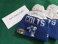 Indianapolis Colts New Era knit pom hat beanie On Field Throwback 2015 NWT rare 