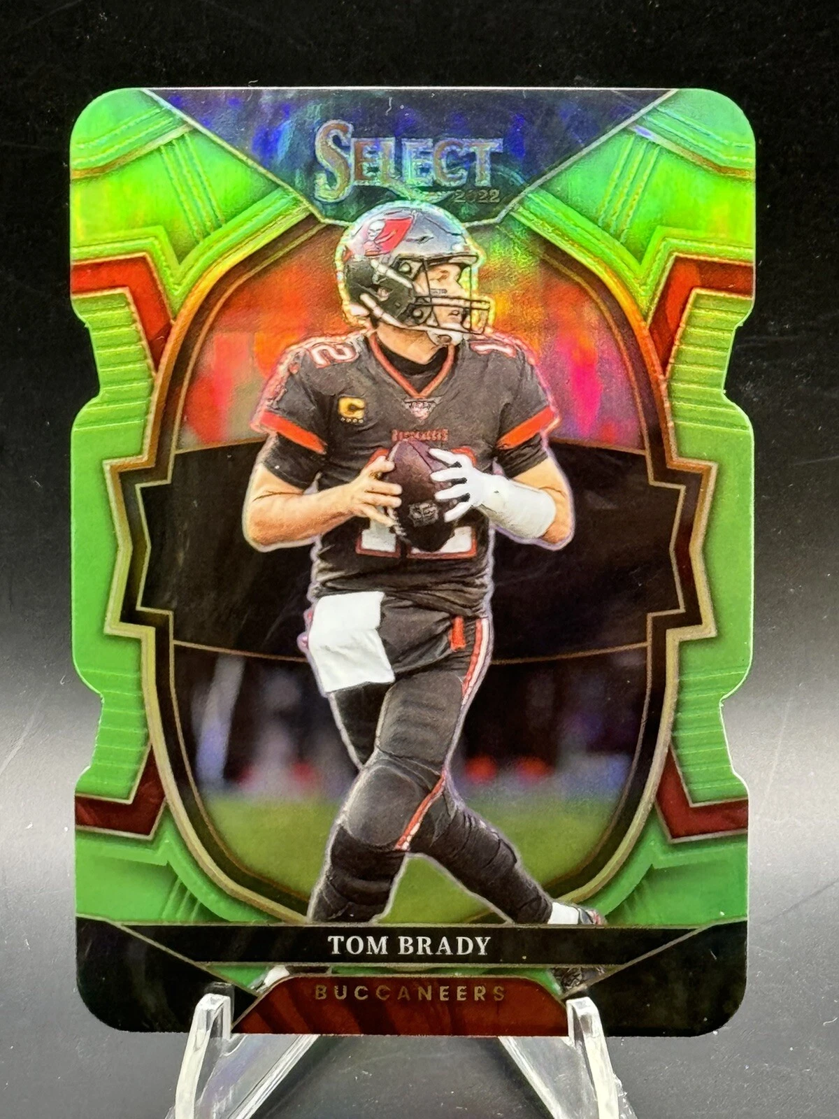 2022 Select - TOM BRADY - Lime Green Die Cut Prizm 130/299 - Buccaneers #26