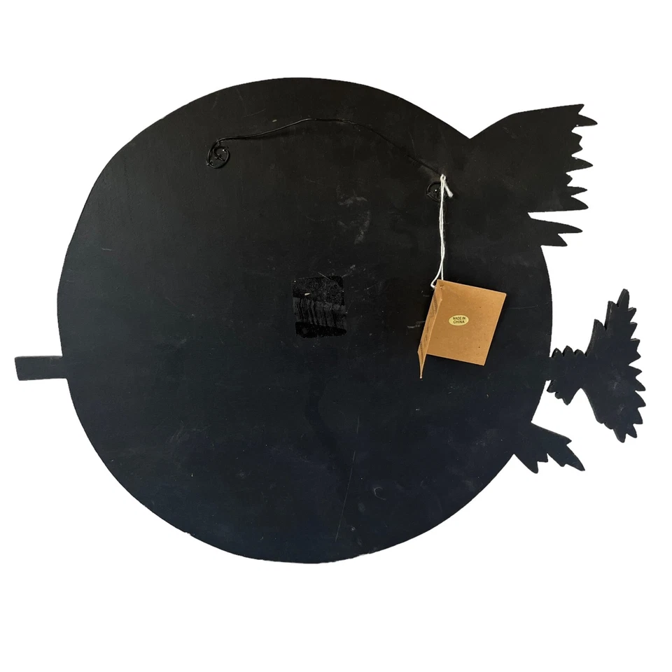 Letrero de madera arte popular luna bruja voladora pintado a mano primitivos por Kathy Halloween Foto 2 de 4