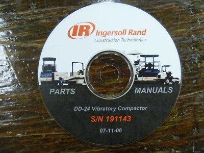 Ingersoll Rand DD-24 Vibratory Compactor Roller Parts Catalog Manual CD ...