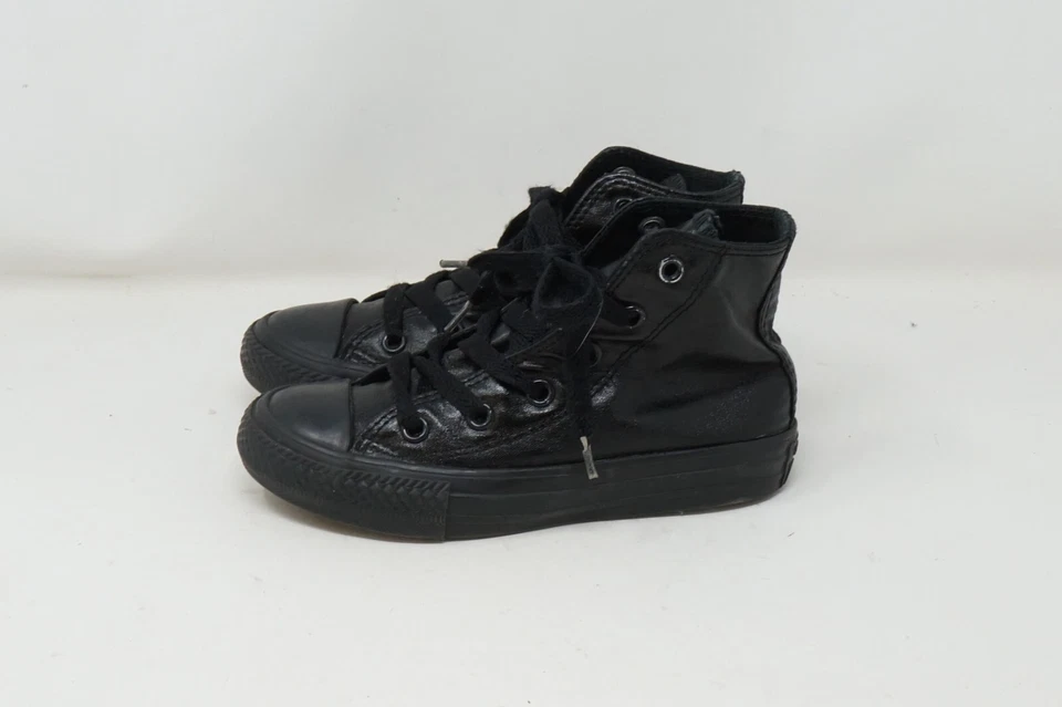 Youth Converse All Star Black Hi Top Textile Sneaker Size 11 - Изображение 2 из 4
