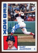 1984 Topps GARY ALLENSON Signed Card autograph AUTO RED SOX