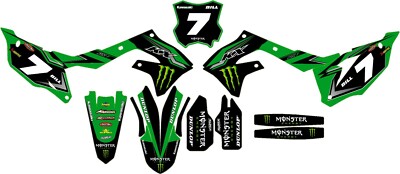 KXF 250 2021 Grafik-/Aufkleber-Kit PERSONALISIERT KOSTENLOSER VERSAND UK