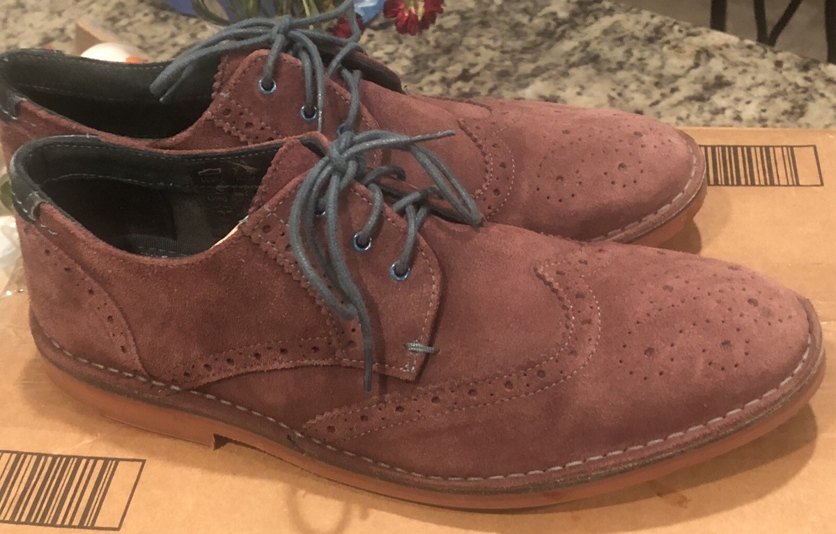 Purple TED BAKER JAMFRO Suede Oxford Wingtip Dress Shoes  display picture 3