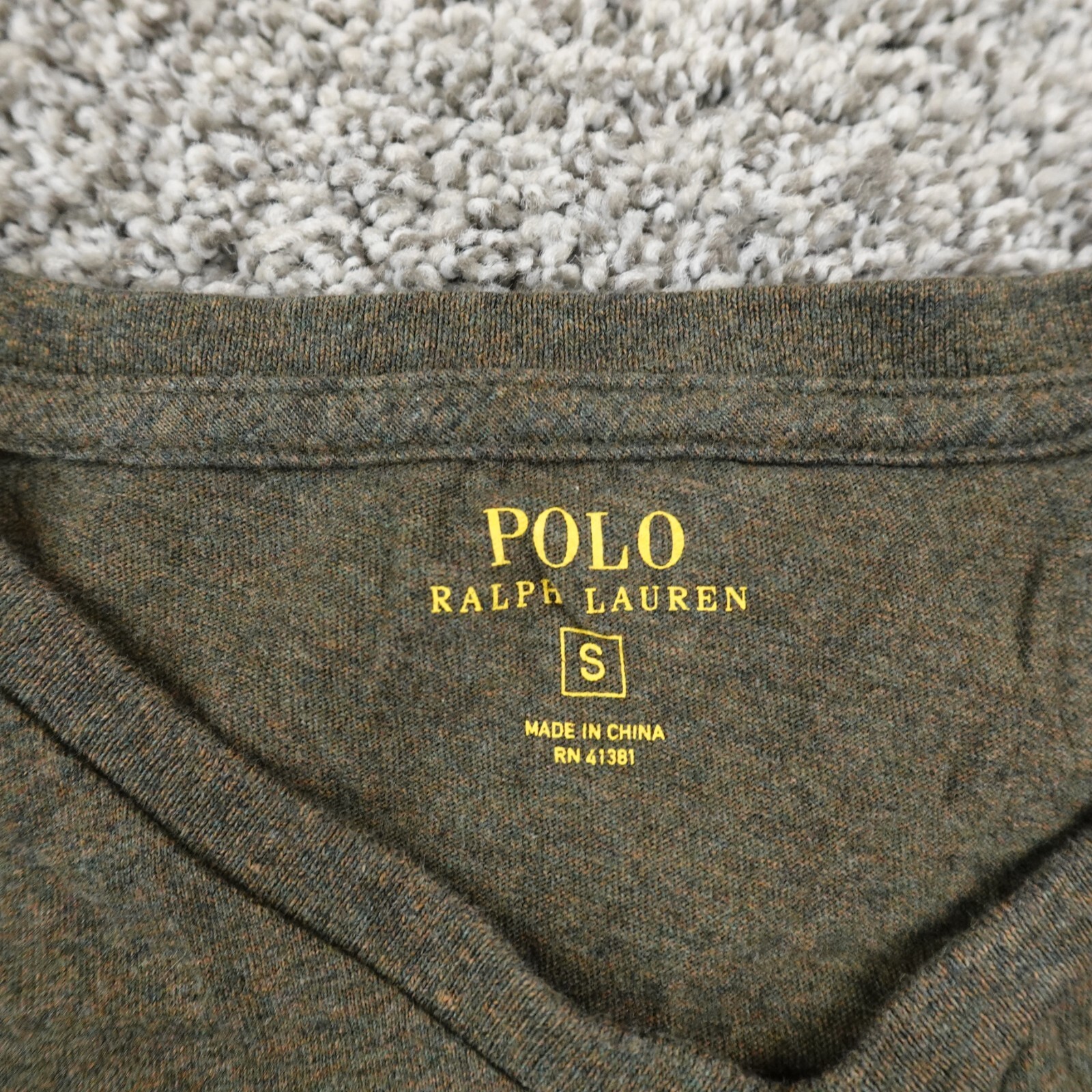 Polo Ralph Lauren uomo S verde erica marna pony manica lunga preppy casual