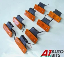8 Pcs Led Amber Orange Side Marker Light 12v Indicator Lamp Trailer Truck Lorry