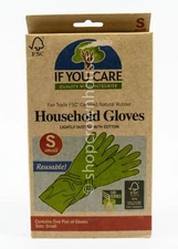 1 Pack of If You Care Household Gloves Size S Reusable Lightly Dusted w. Cotton