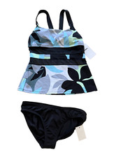 NEW NWT Nike Swimwear two 2 pc athletic swim suit S SMALL tankini bikini btm