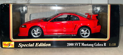 2000 FORD MUSTANG COBRA R SVT RED 1:18 by MAISTO #31872 NEW IN BOX
