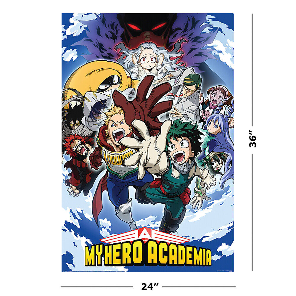 POSTER STOP ONLINE My Hero Academia - Manga/Anime TV Show Poster (You Can  Be A Hero - The Cast) (Size 24 x 36)